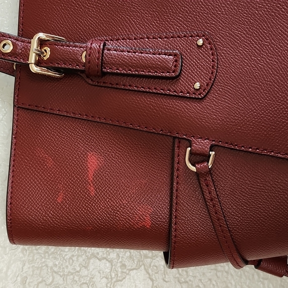 MICHAEK KORS BURGANDY TOTE BAG - Picture 5 of 14